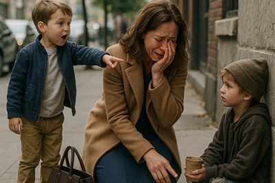 «Mom, he’s my brother!» – said the little boy to his millionaire mother. When she turns around and sees the two of them together, she falls to her knees, weeping…